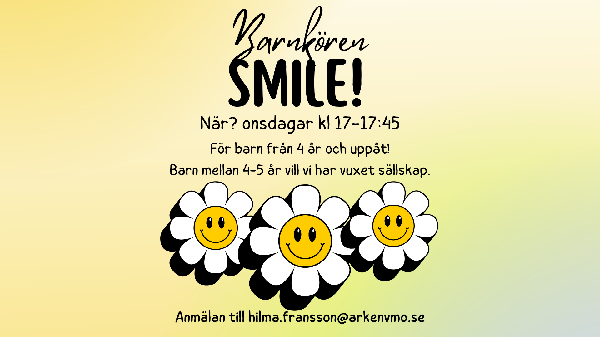 Ny barnkör SMILE kontinuerlig E (1